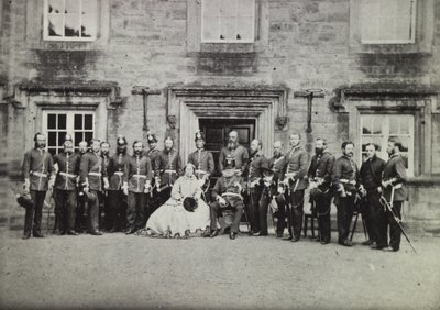 Queen Victoria and Army officers, from the collection of Col. Philip S Newton, 1860 by English Photographer